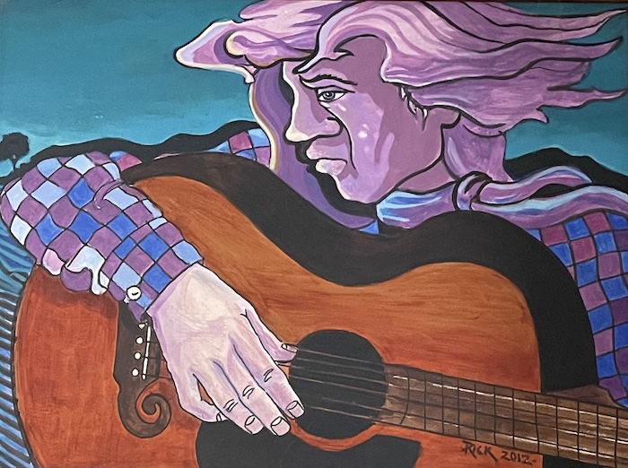 Guitarist Painting by Rick Boni
